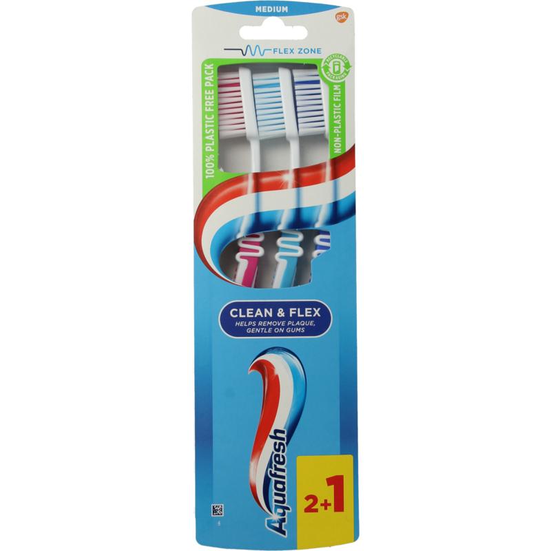 Aquafresh Tandenborstel Clean & Flex Medium