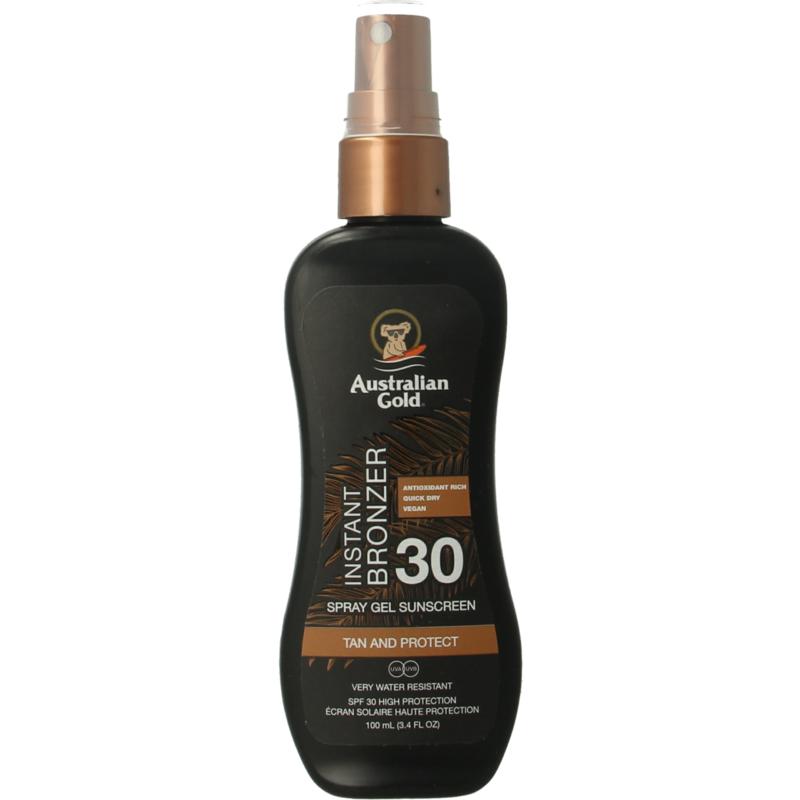 Australian Gold Spray Gel Met Bronzer Spf30