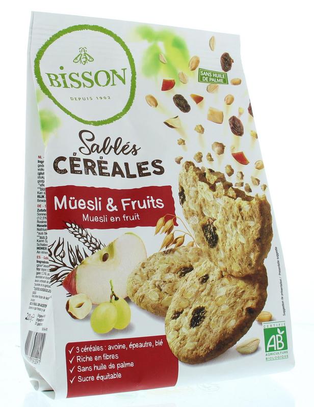 Bisson Zandkoekjes Muesli & Fruit Bio