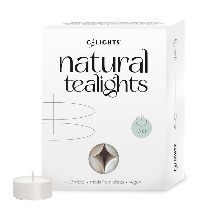 C-Lights Natuurlijke Theelichtjes 6 Branduren
