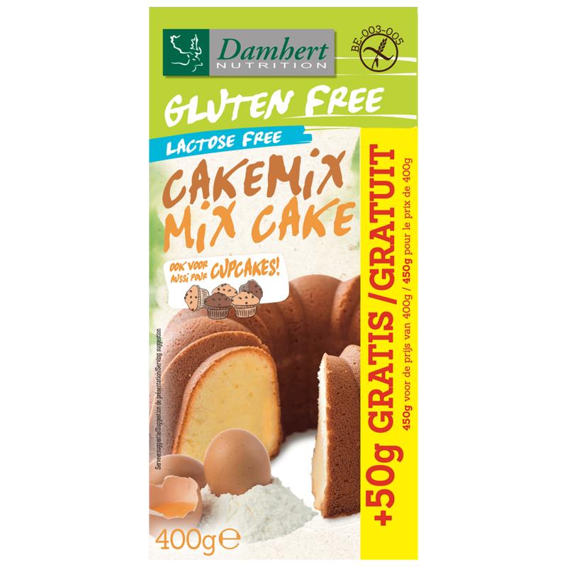 Damhert Cakemix Glutenvrij Met 50 Gram Gratis