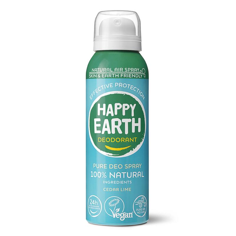 Happy Earth Natuurlijke Deo Natural Air Spray Cedar Lime