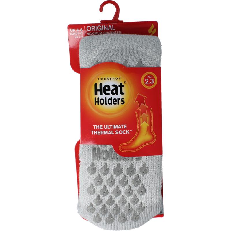 Heat Holders Anti Slip Socks Silver Grey 37-42