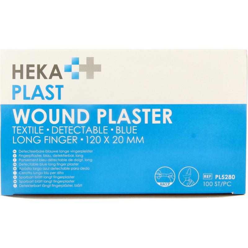 Hekaplast Vingerpleister Detectable 120 X 20 Haccp Elastisch