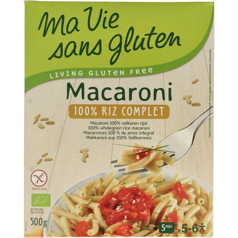 Ma Vie Sans Macaroni Van Volkoren Rijst Glutenvrij Bio