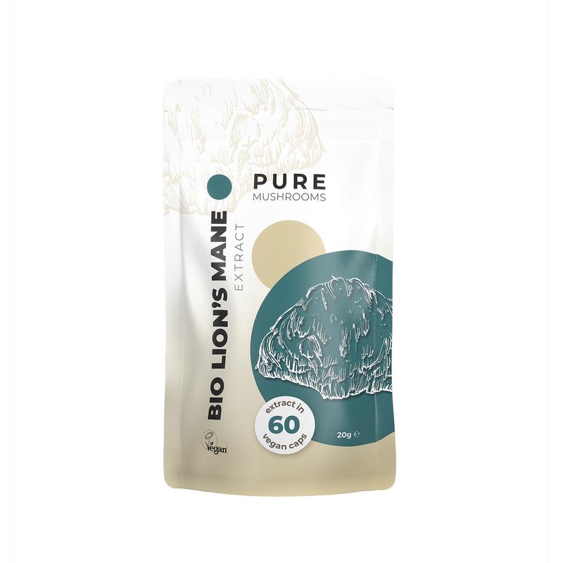 Pure Mushrooms Lion's Mane Paddenstoelen Extract Bio