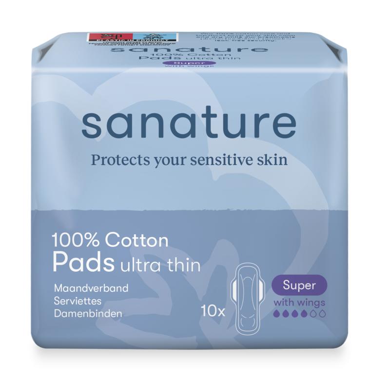 Sanature Maandverband Super 100% Katoen