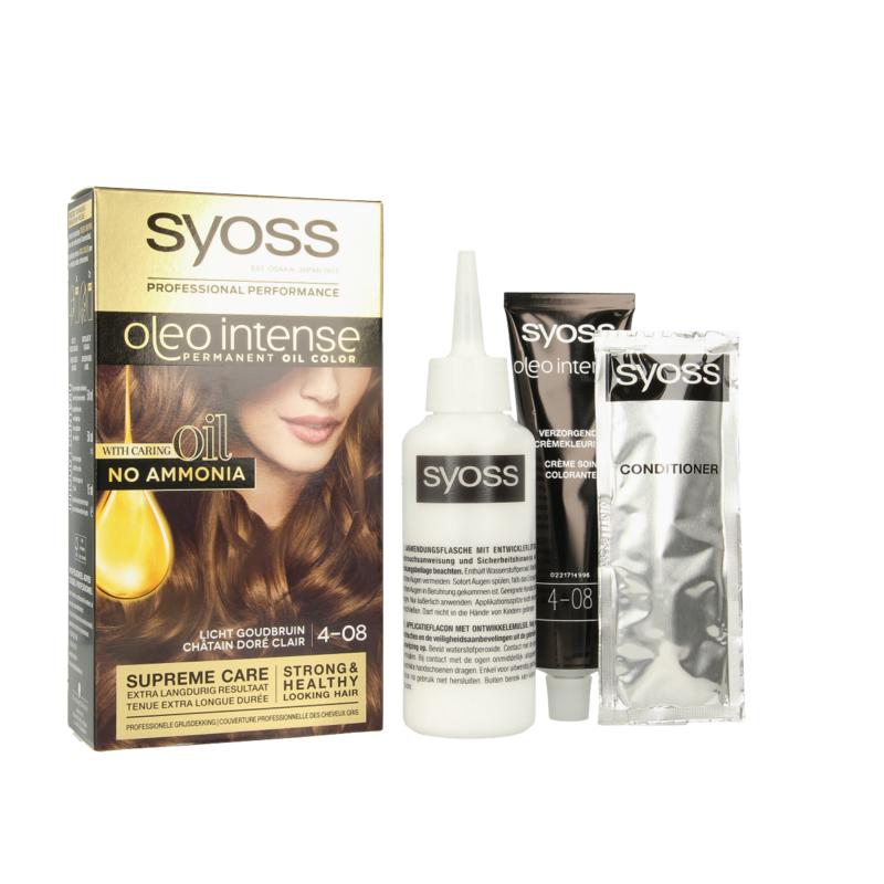 Syoss Color Oleo Intense 4-08 Licht Goudbruin Haarverf
