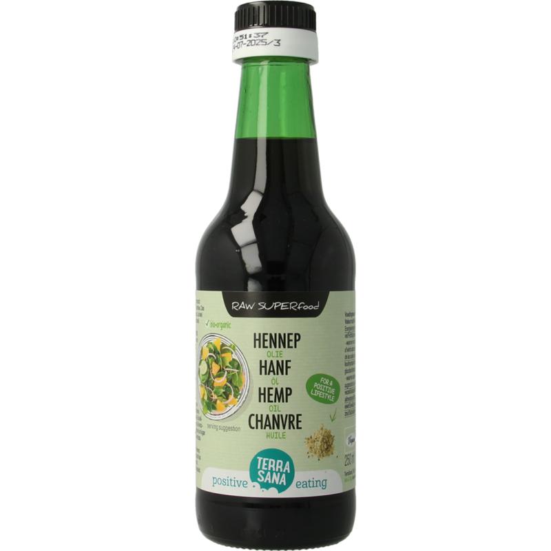 Terrasana Raw Hennep Olie Koudgeperst In Glas Bio