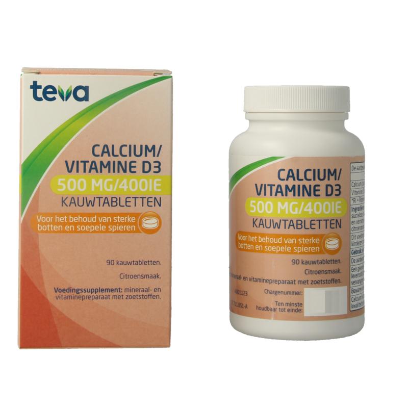 Teva Calcium  Vitamine D 500Mg  400Ie