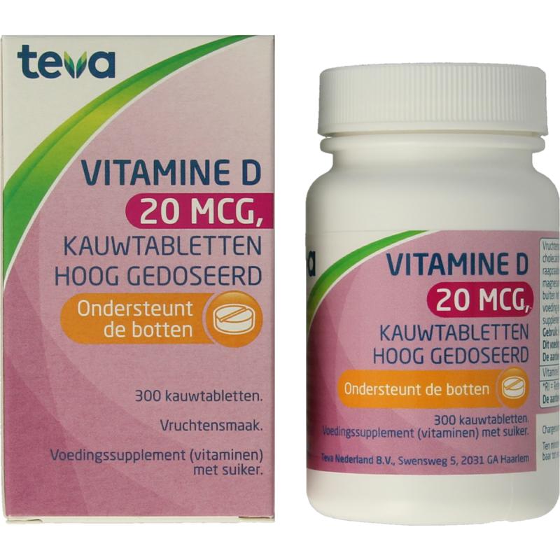 Teva Vitamine D 20 Mcg 800Ie