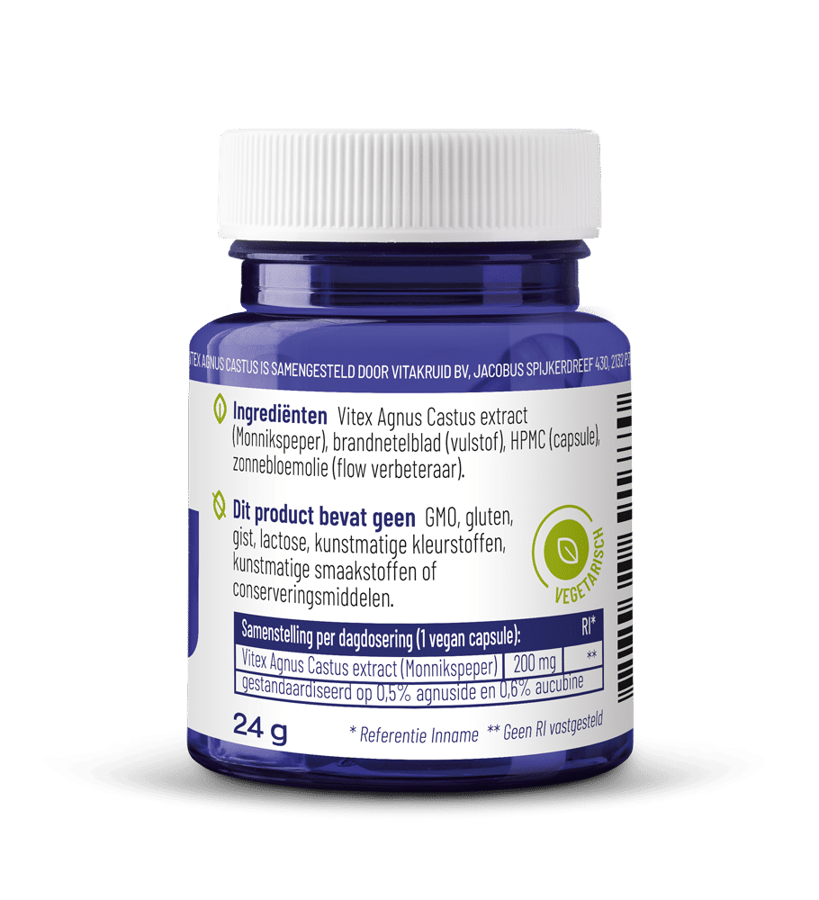 Vitakruid Vitex Agnus Castus 200Mg Monnikspeper