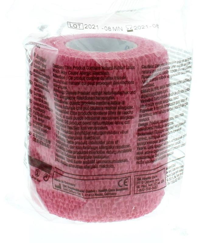 3M Coban Zelfklevende Zwachtel Rood 7.5Cm X 4.5M