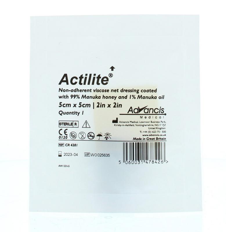 Advancis Actilite Manuka Non Adh. Netverband Viscose 5 X 5