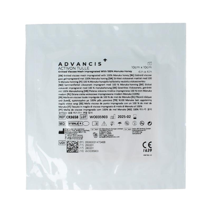 Advancis Activon Manuka Gaasverband 10 X 10