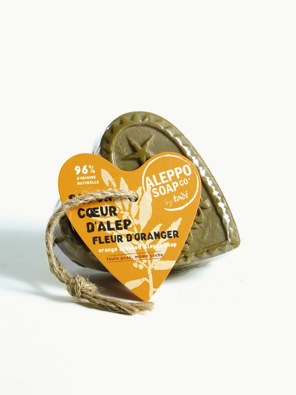 Aleppo Soap Co Savon D'alep Hart Fleur De Oranger Met Touw