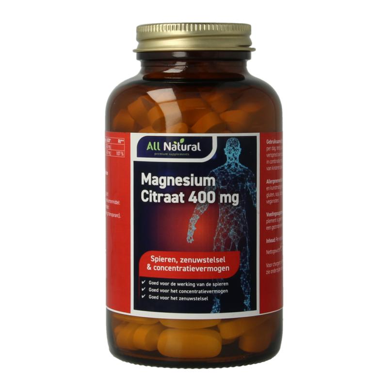 All Natural Magnesium Citraat 400Mg