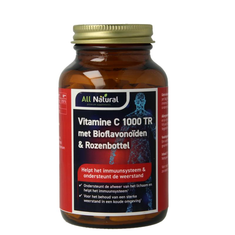 All Natural Vitamine C 1000 Met Bioflavonoiden & Rozenbottel