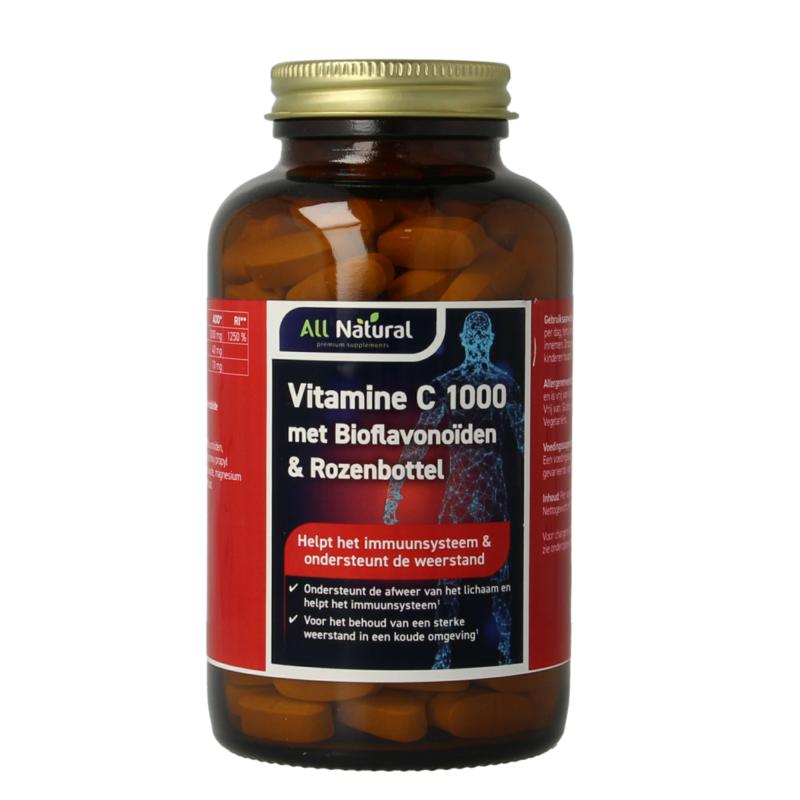 All Natural Vitamine C 1000 Met Bioflavonoiden & Rozenbottel