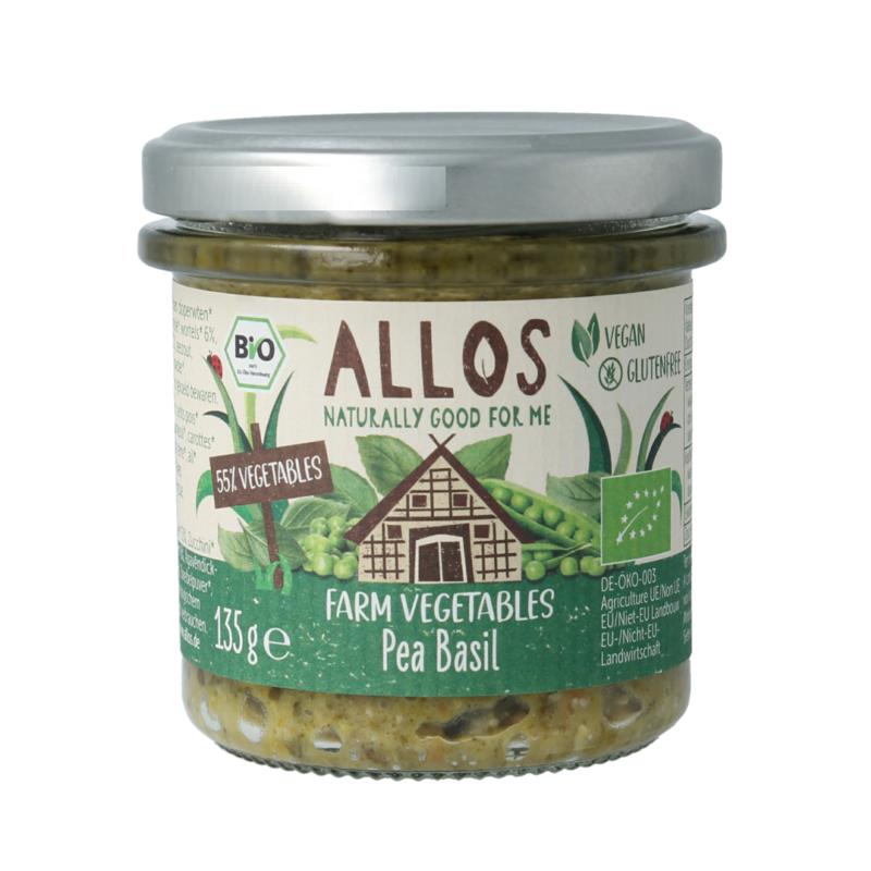 Allos Farm Vegetables Doperwten & Basilicum Bio