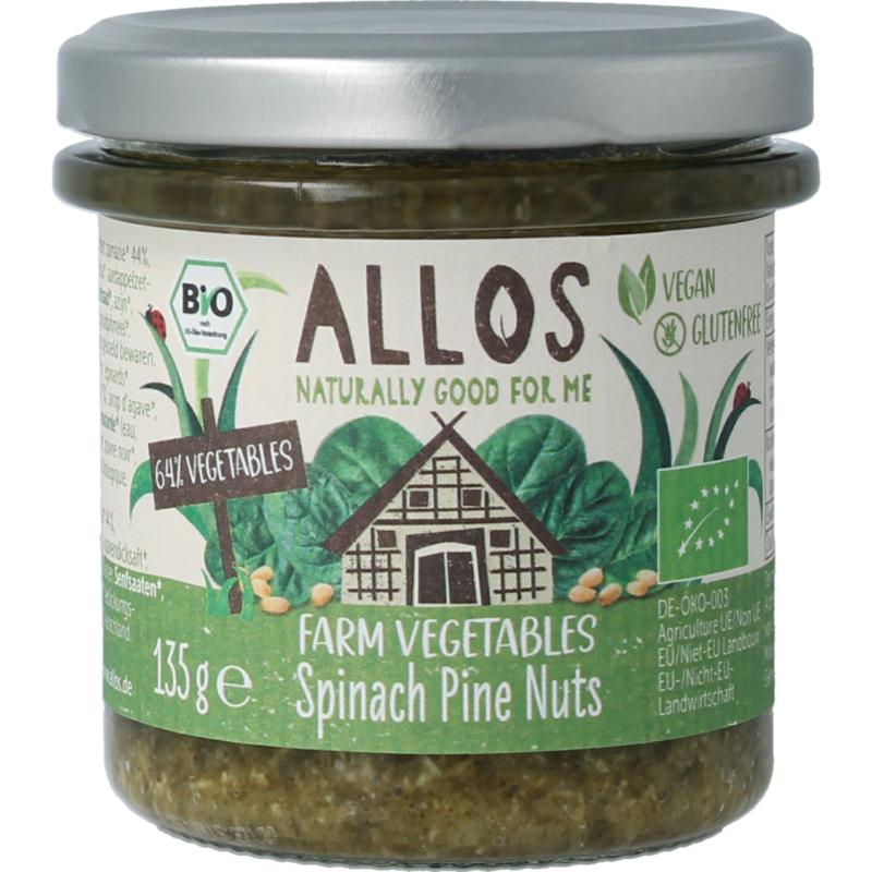 Allos Farm Vegetables Spinazie & Pijnboompitten Bio