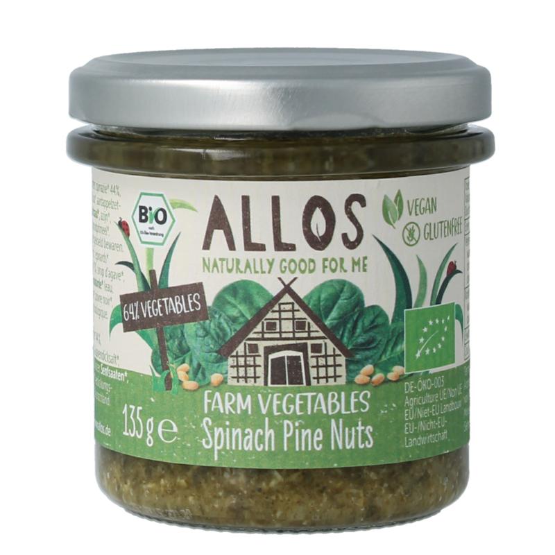 Allos Farm Vegetables Spinazie & Pijnboompitten Bio