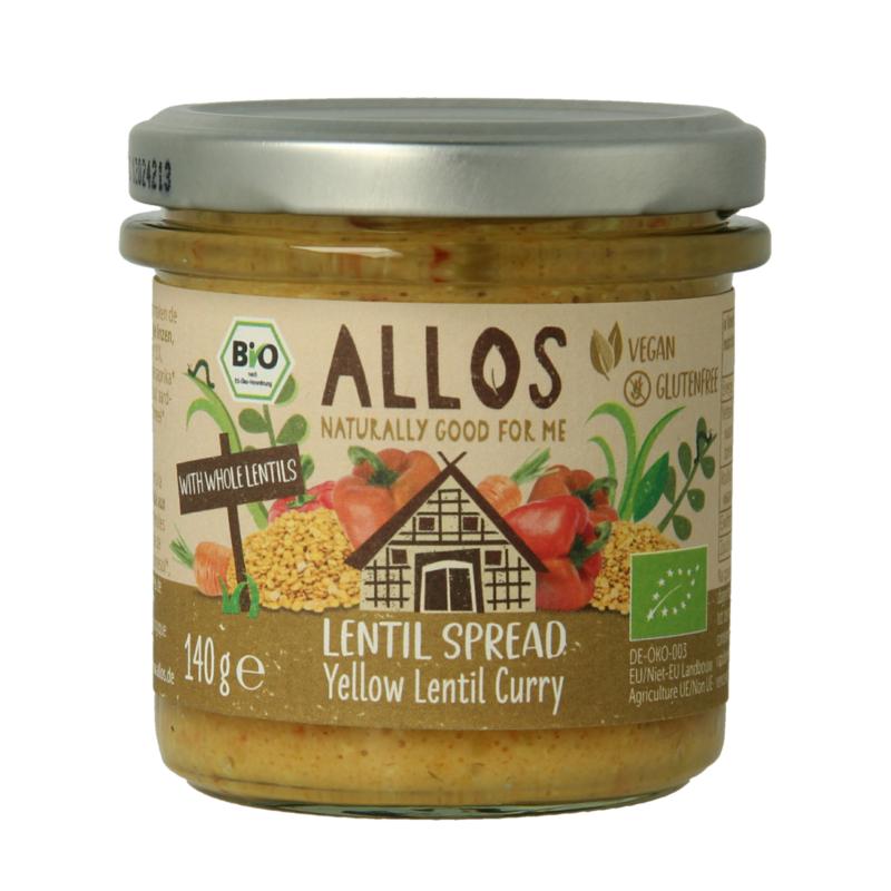 Allos Linzenspread Gele Curry Bio
