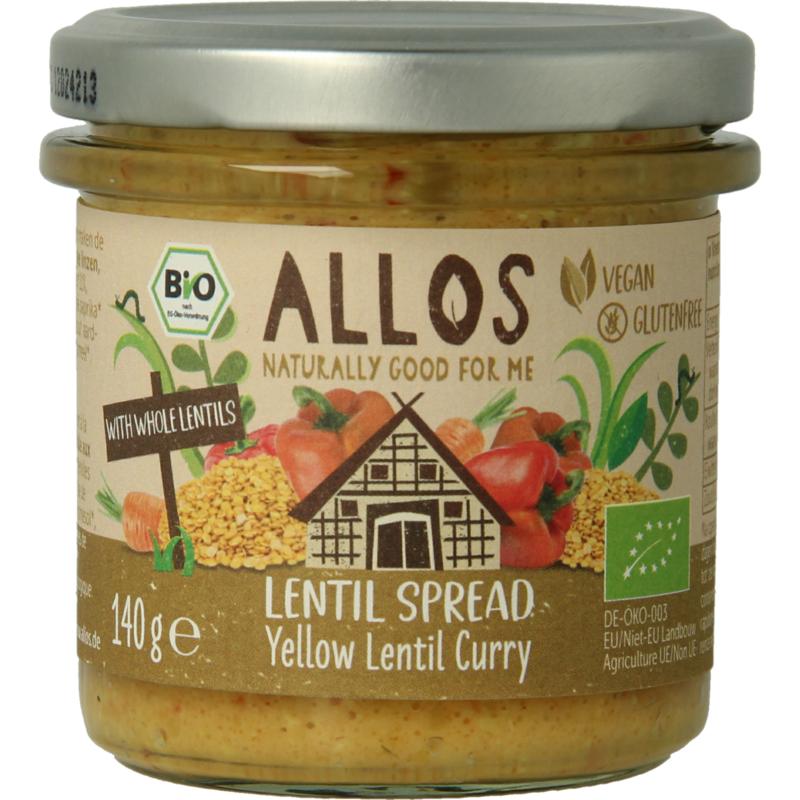 Allos Linzenspread Gele Curry Bio