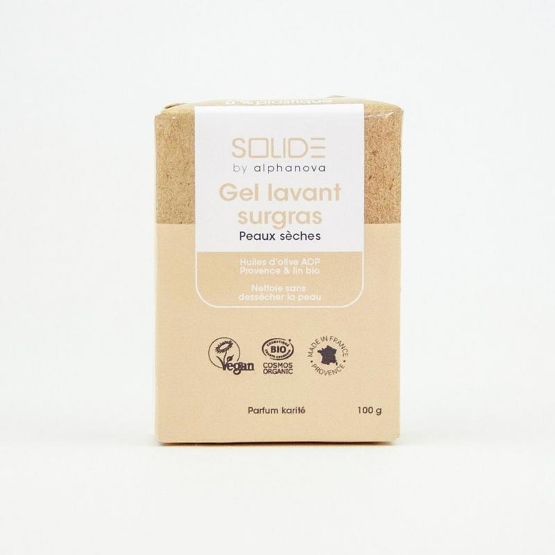 Alphanova Solide Cleansing Bar Bio Gel Droge Huid Sheabutter