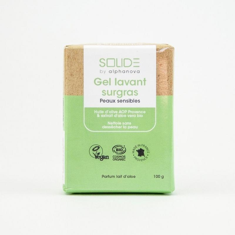 Alphanova Solide Cleansing Bar Bio Gel Gevoelige Huid Sheabutter