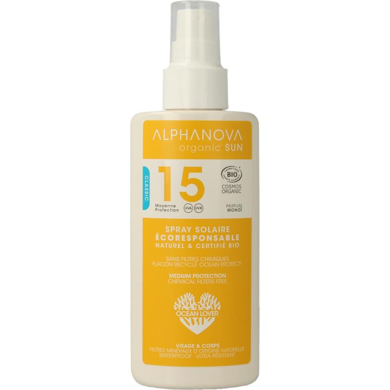 Alphanova Sun Sun Bio Spray Spf15 Vegan