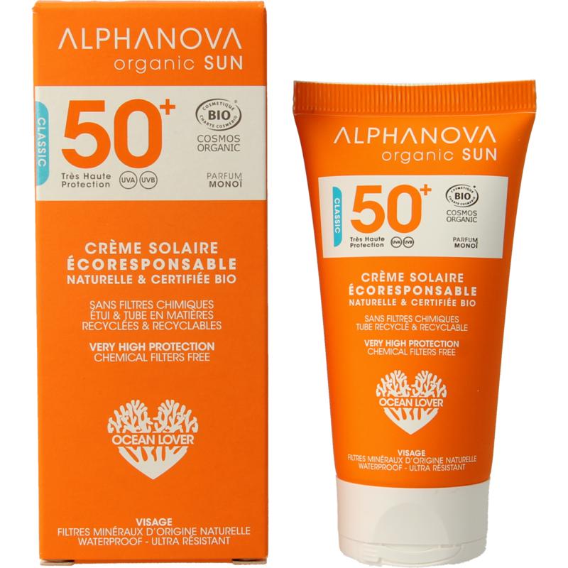 Alphanova Sun Sunscreen Face Spf50+ Bio