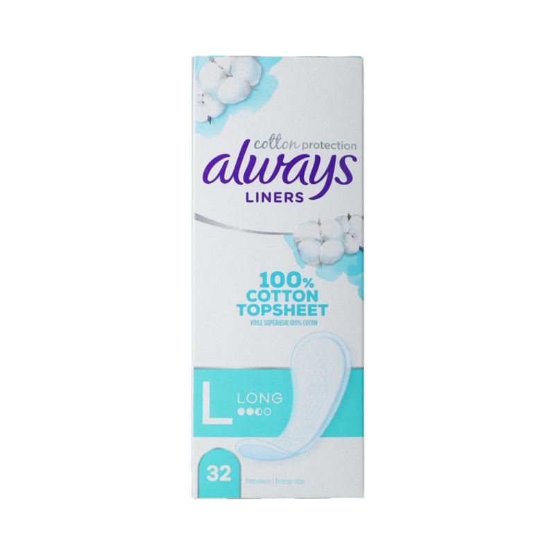 Always Dailies Cotton Protection Inlegkruisjes Large