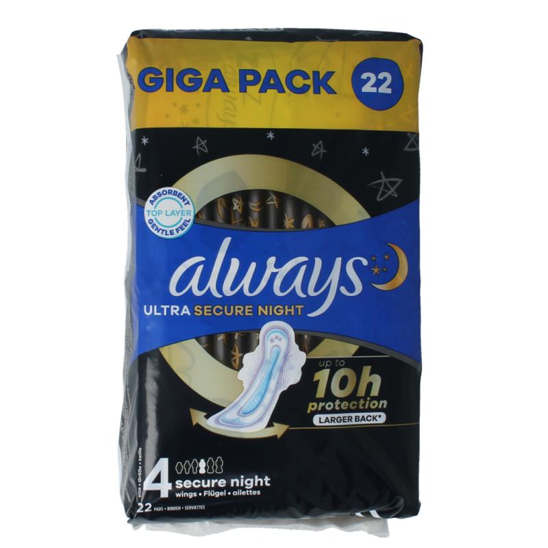 Always Ultra Pads Secure Night Giga Pack
