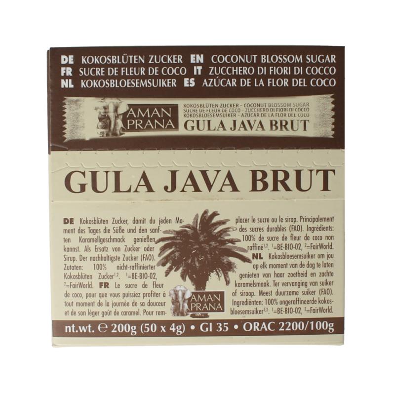 Amanprana Gula Java Brut Stick 50 X 4 Gram Bio