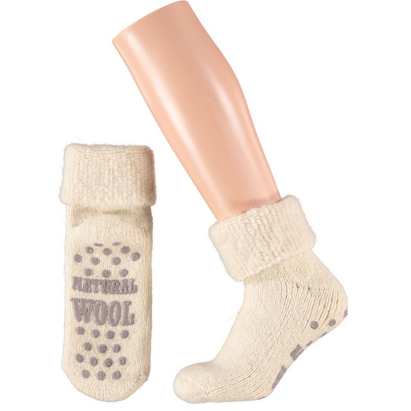 Apollo Slofsok Anti Slip Unisex Grijsbeige Maat 35-38