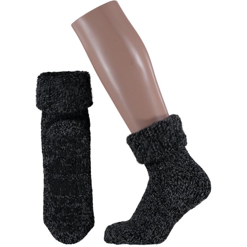 Apollo Slofsok Anti Slip Unisex Zwart Maat 35-38