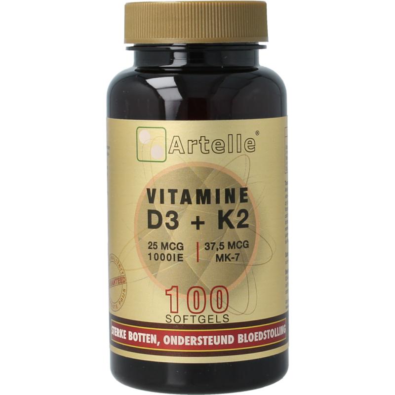Artelle Vitamine D3 25Mcg + K2 37,5 Mcg Mk-7