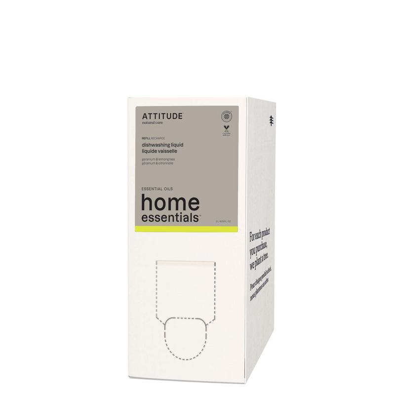 Attitude Afwasmiddel Geranium & Citroengras Refill