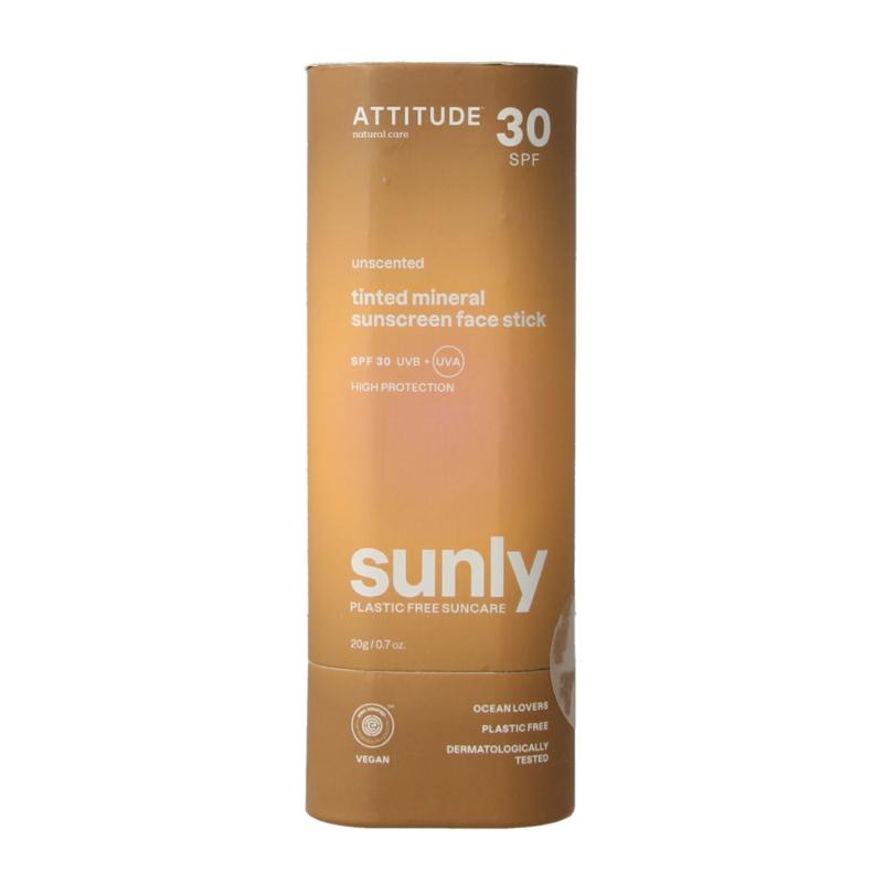 Attitude Sunly Gezichtszonnebrandstick Getint Spf30