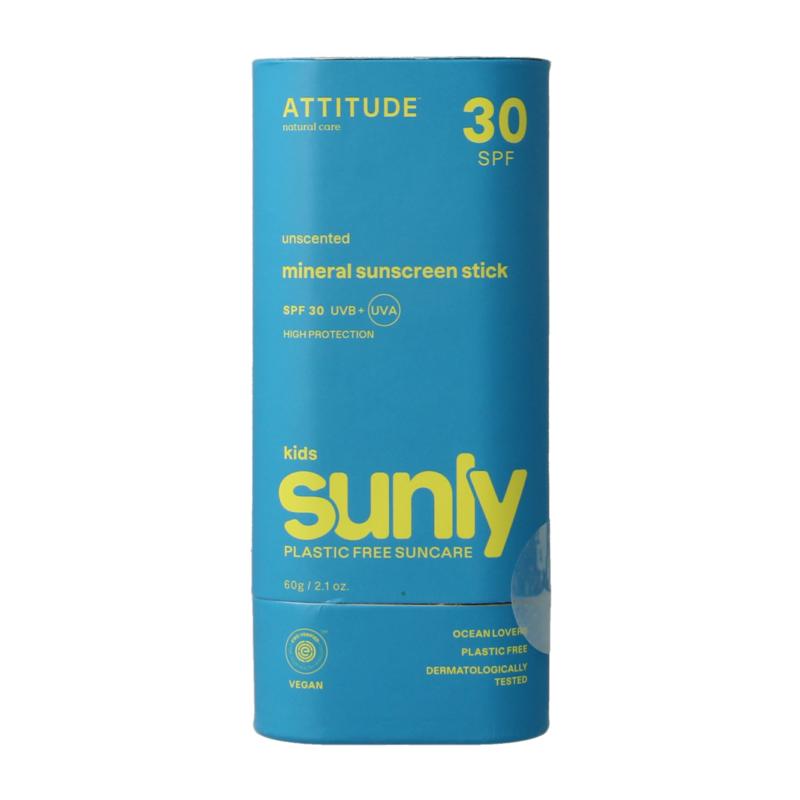 Attitude Sunly Zonnebrandstick Kids Spf30