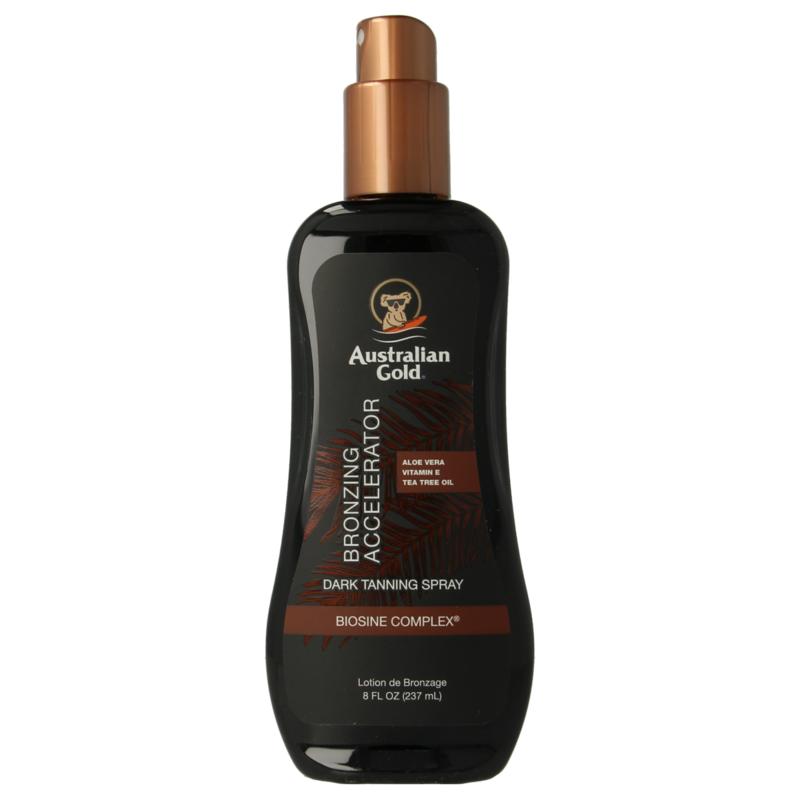 Australian Gold Dark Tanning Accelerator Spray Gel Met Bronzer