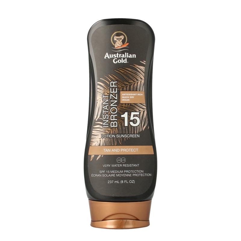 Australian Gold Lotion Met Bronzer Spf15