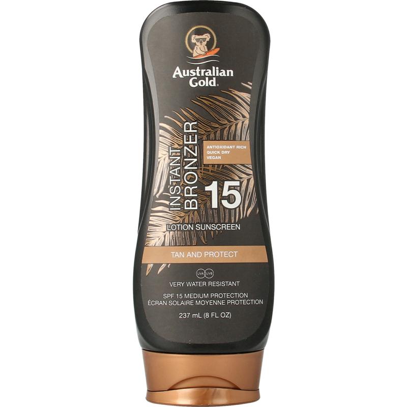 Australian Gold Lotion Met Bronzer Spf15
