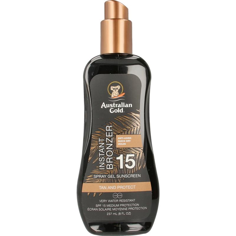 Australian Gold Spray Gel Met Bronzer Spf15
