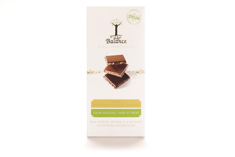 Balance Choco Stevia Tablet Melk Pistache