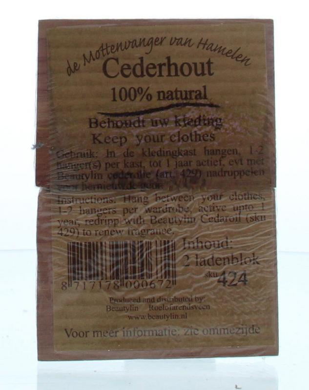 Beautylin Cederhout Ladenblok 100% Natuurlijk