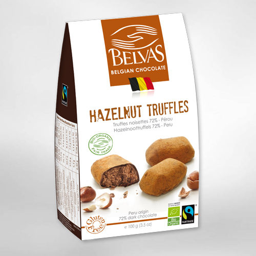 Belvas Praline Hazelnoot Truffels Bio Fairtrade
