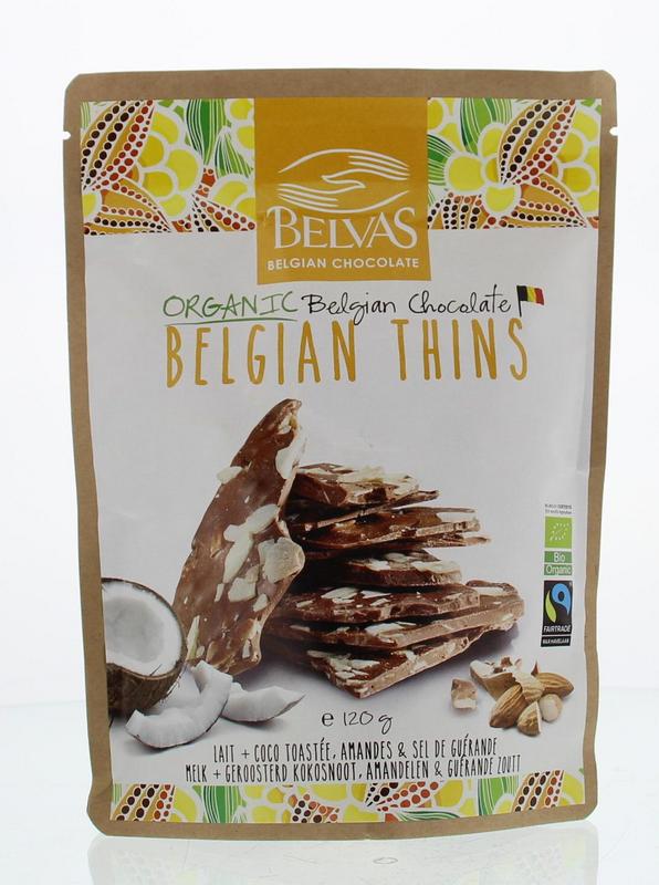Belvas Thins Melk Kokos Amandel Bio Faitrade