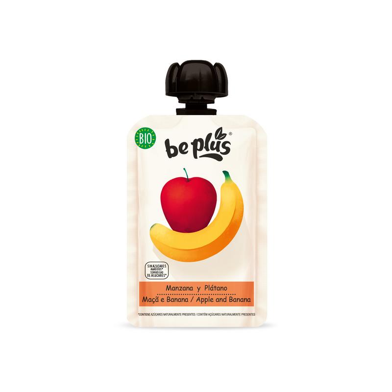Beplus Knijpfruit 100% Apple Banana Bio